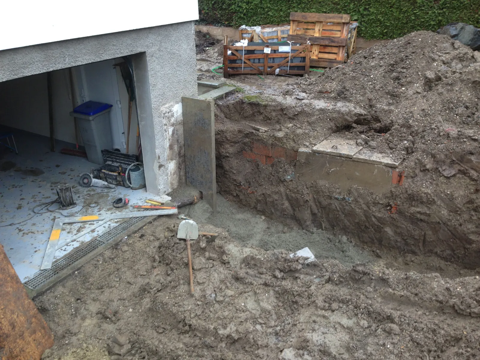 tom pousse paysage illkirch réfection descente de garage pendant travaux 2