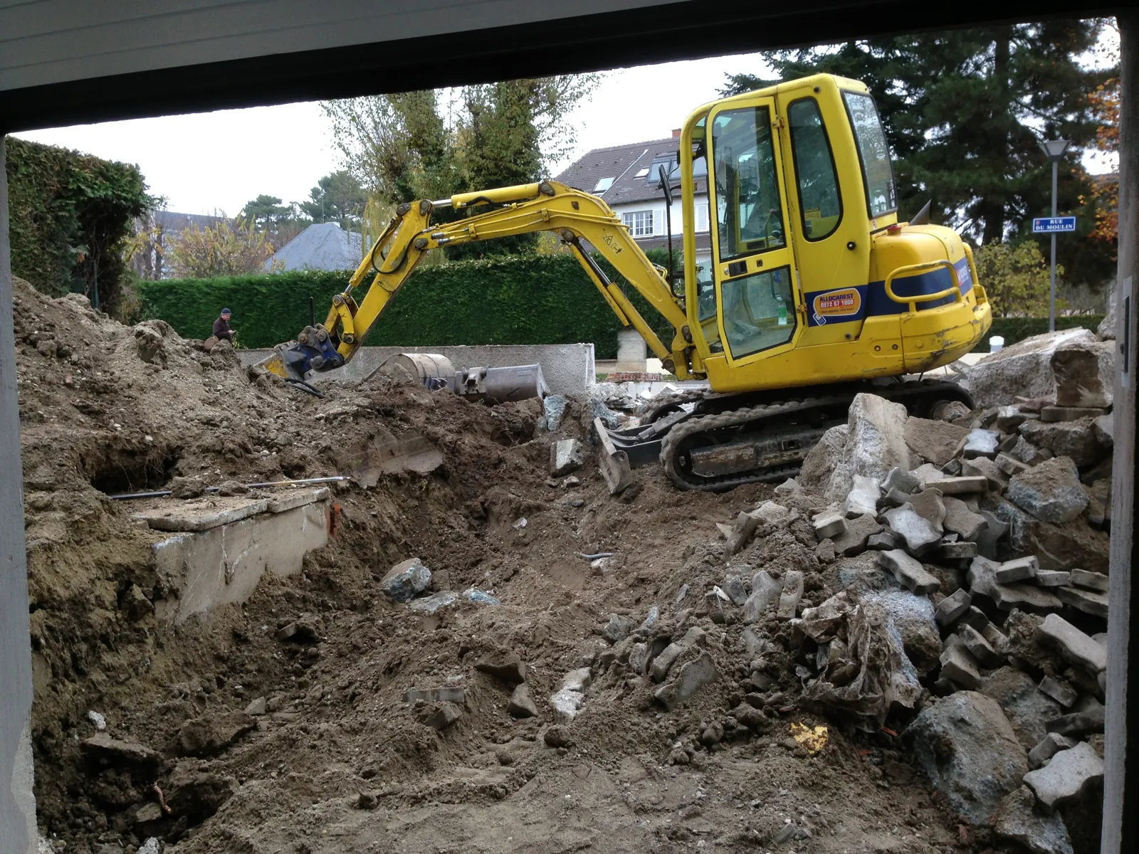 tom pousse paysage illkirch réfection descente de garage pendant travaux