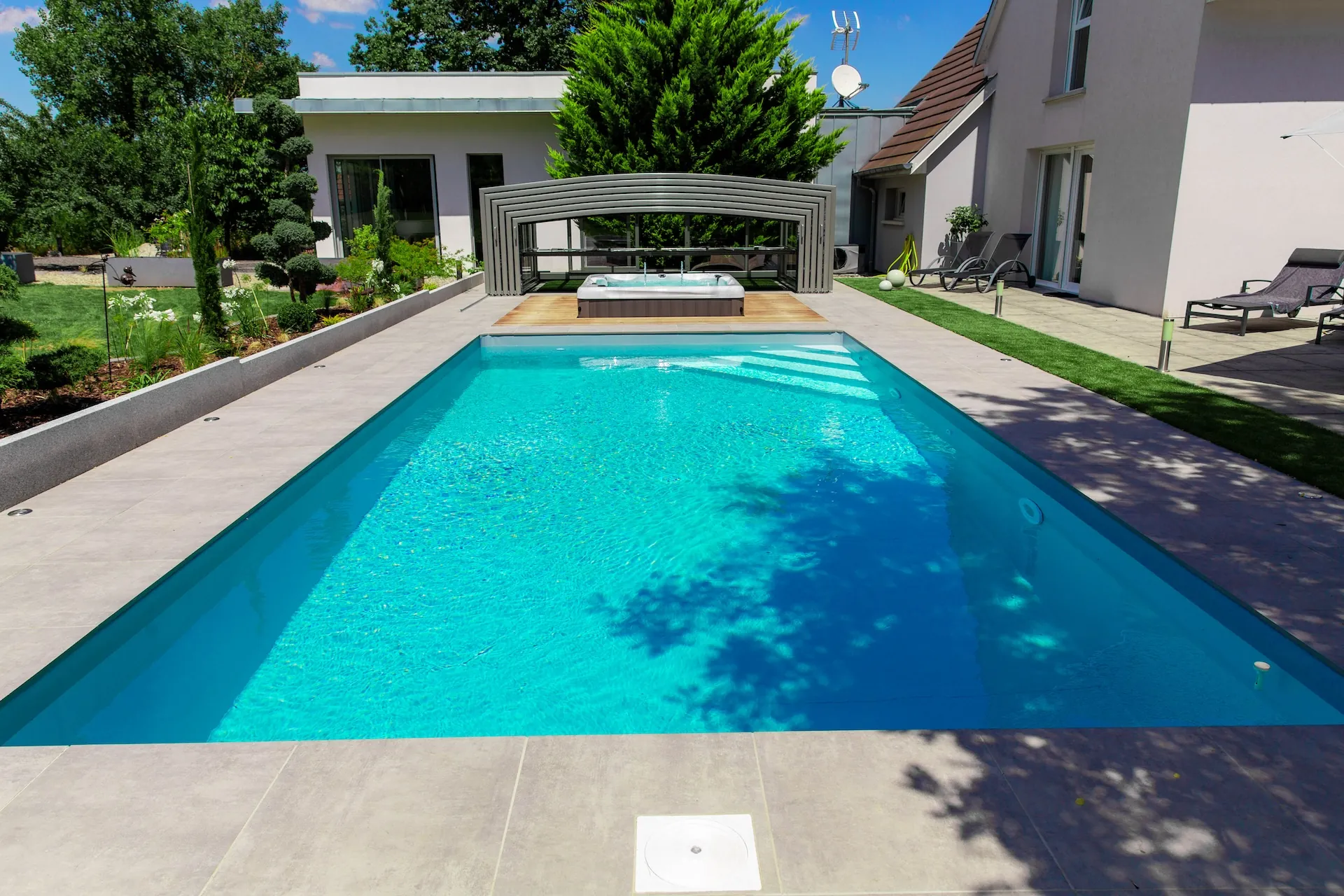 tom pousse paysage piscine spa plage terrasse dallage