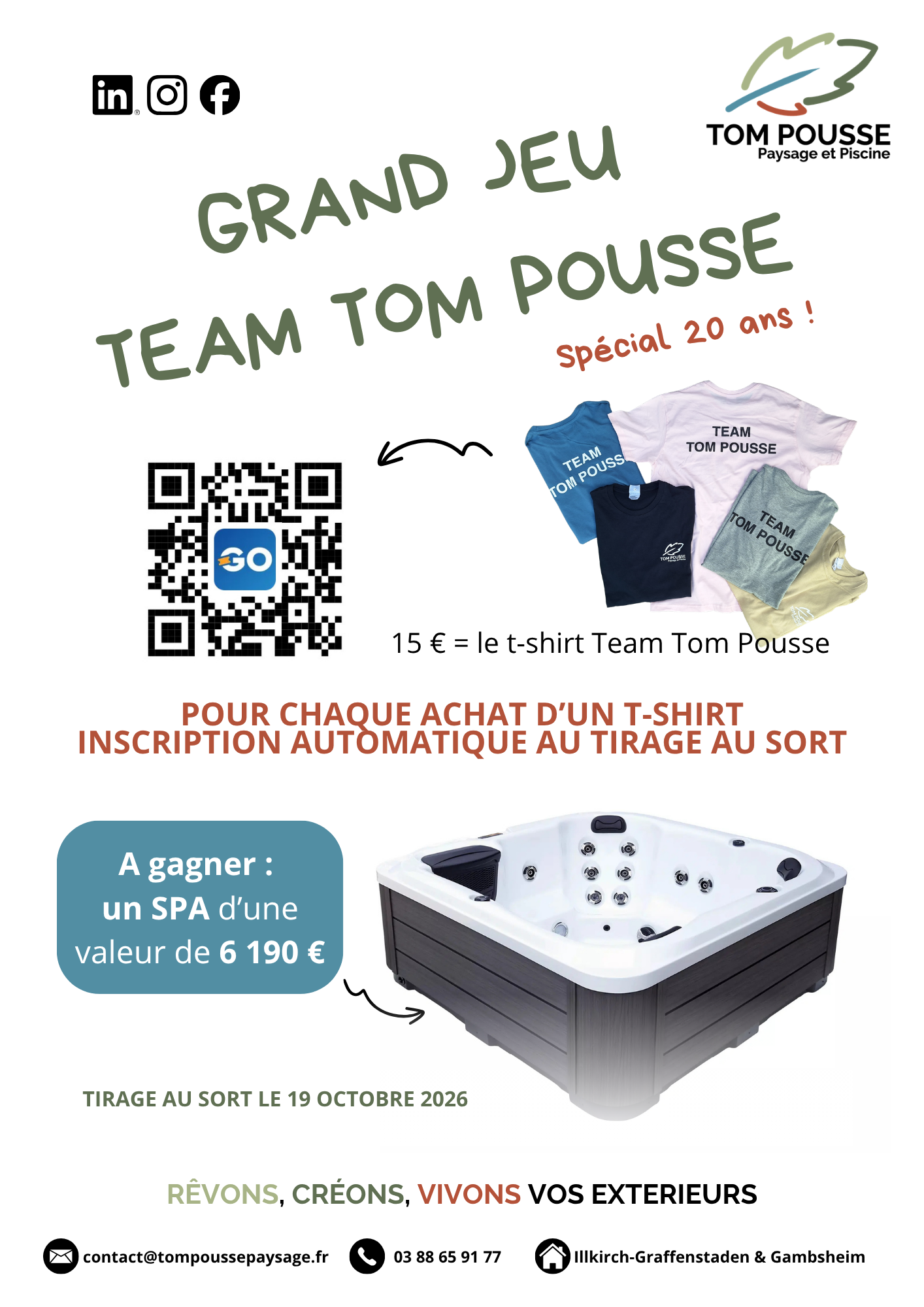 Scannez le QR Code pour vous inscrire 15€ LE TICKET