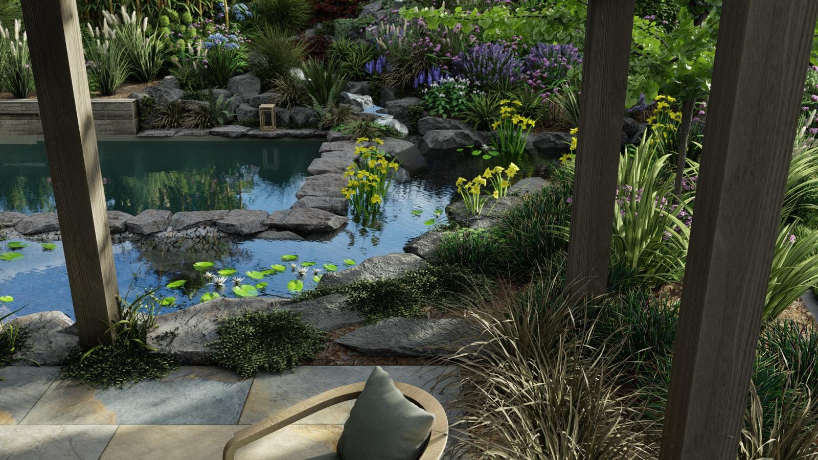Conception projet réaménagement jardin avec piscine sur Reichshoffen