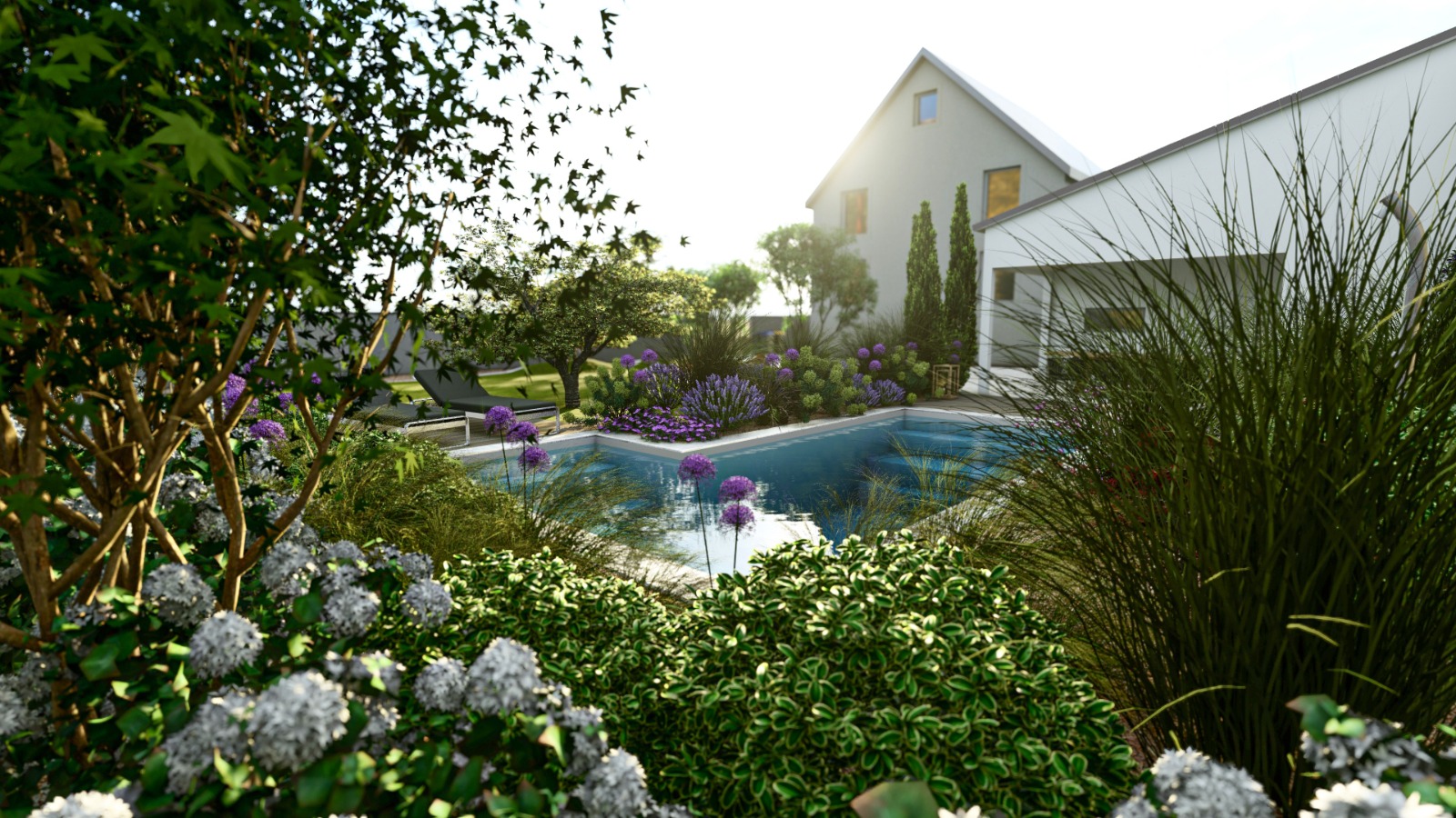 conception jardin projet aménagement piscine