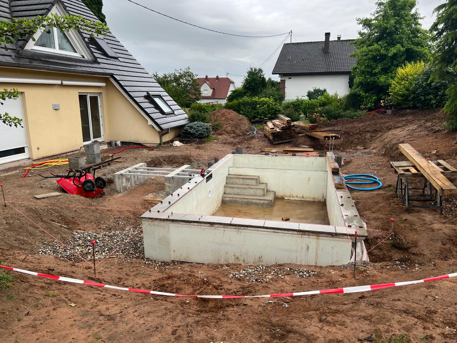 réalisation montage piscine