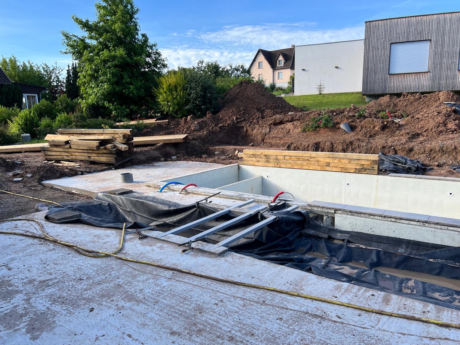 réalisation travaux de construction de piscine